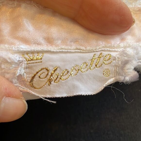 Vtg Cheoette (Eye-Ful Lingerie) white long nylon short sleeve robe/nightgown set - Picture 14 of 15